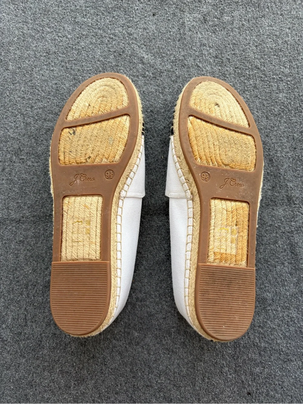 J. Crew Two-Tone Espadrille Flats Slip On Canvas Beach Resort Vacation Summer